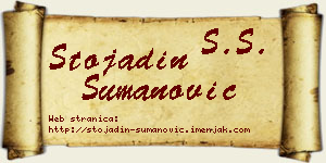 Stojadin Šumanović vizit kartica